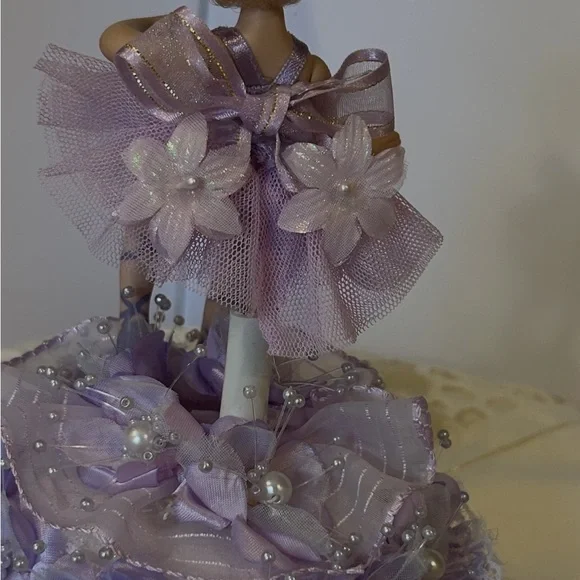 Purple Ballerina Doll Figurine cake topper or table decoration - Picture 7 of 9